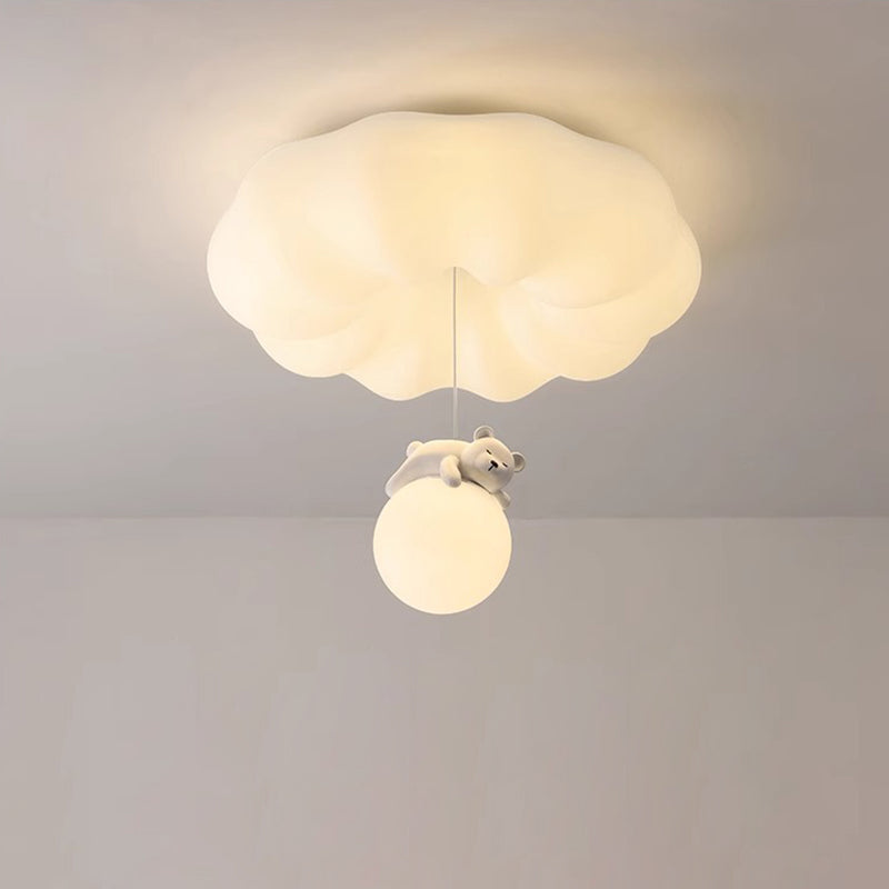Contemporary Creative Cloud Iron Plastic LED Kids Flush Mount Ceiling Light For Living Room Cuvalon
