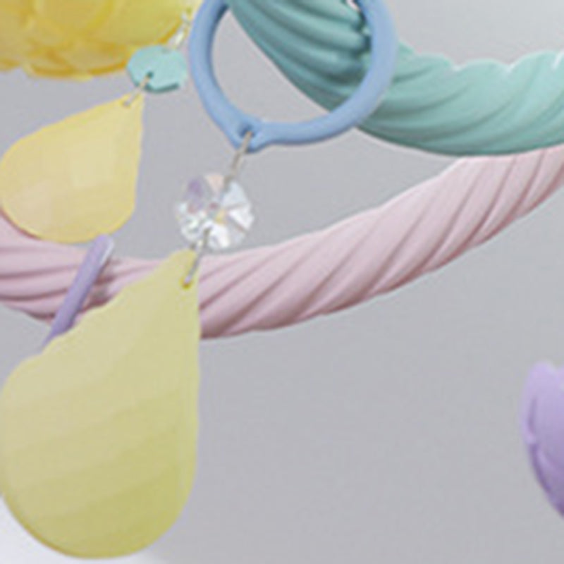 Contemporary Creative Flower Candle-Shaped Kid Iron Crystal Glass 5-Light Flush Mount Ceiling Light For Bedroom Cuvalon