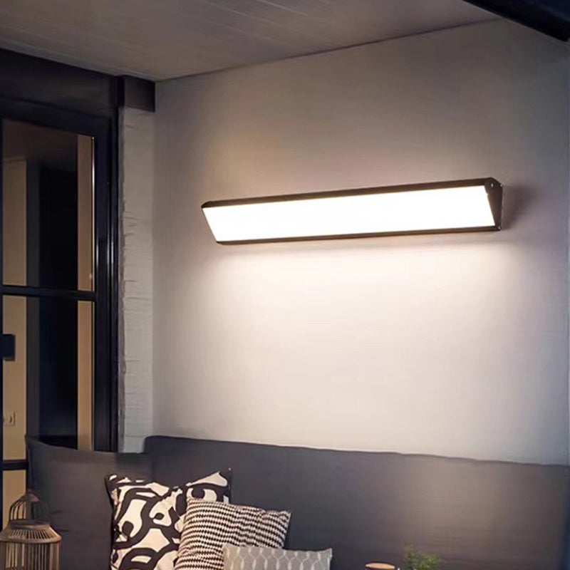 Modern Minimalist Waterproof Outdoor Square Aluminum Acrylic LED Wall Scone Lamp For Outdoor Patio Cuvalon