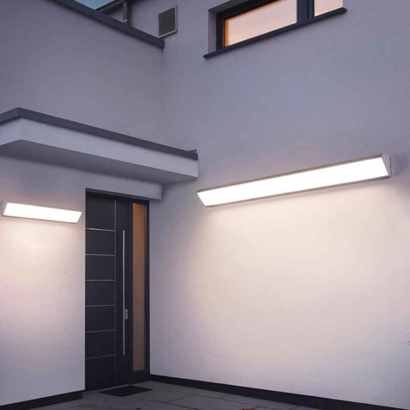 Modern Minimalist Waterproof Outdoor Square Aluminum Acrylic LED Wall Scone Lamp For Outdoor Patio Cuvalon