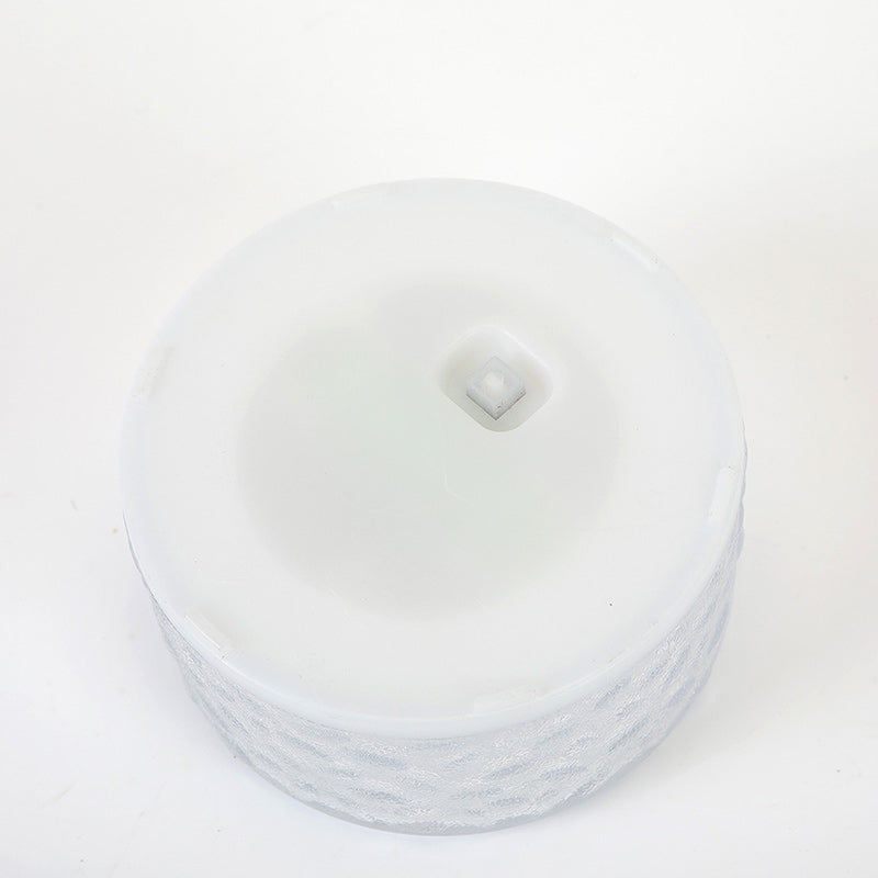 Modern Minimalist Solar Round Ice Brick Shape Acrylic LED Outdoor Light For Garden Cuvalon