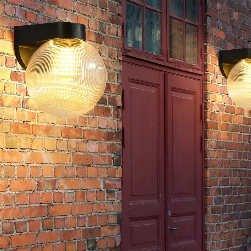 Modern Simplicity Waterproof Orb Polycarbonate Acrylic 1-Light Wall Sconce Lamp For Outdoor Patio Cuvalon