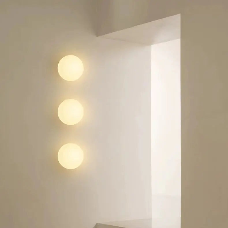 Modern Minimalist Orb Glass 1-Light Wall Sconce Lamp For Living Room Cuvalon