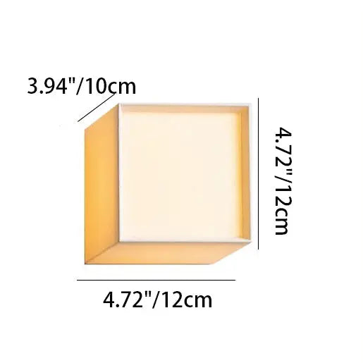 Traditional Japanese Square Fabric Shade LED Wall Sconce Lamp For Living Room Cuvalon