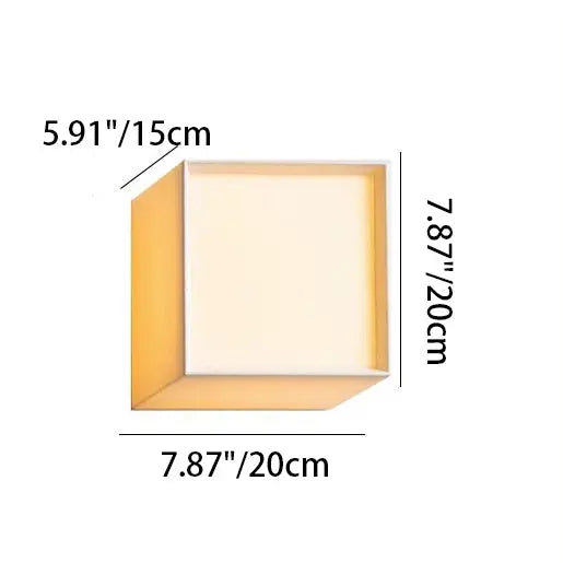 Traditional Japanese Square Fabric Shade LED Wall Sconce Lamp For Living Room Cuvalon