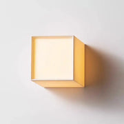Traditional Japanese Square Fabric Shade LED Wall Sconce Lamp For Living Room Cuvalon