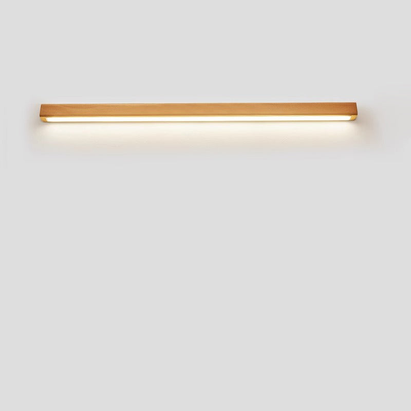 Japanese Simple Solid Wood Strip LED Wall Sconce Lamp Cuvalon