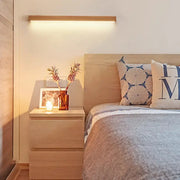 Japanese Simple Solid Wood Strip LED Wall Sconce Lamp Cuvalon