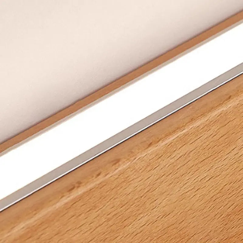Japanese Simple Solid Wood Strip LED Wall Sconce Lamp Cuvalon