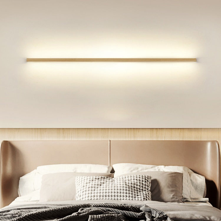 Japanese Simple Solid Wood Strip LED Wall Sconce Lamp Cuvalon