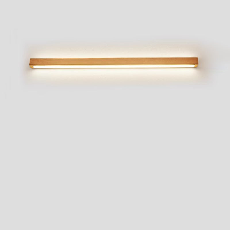 Japanese Simple Solid Wood Strip LED Wall Sconce Lamp Cuvalon