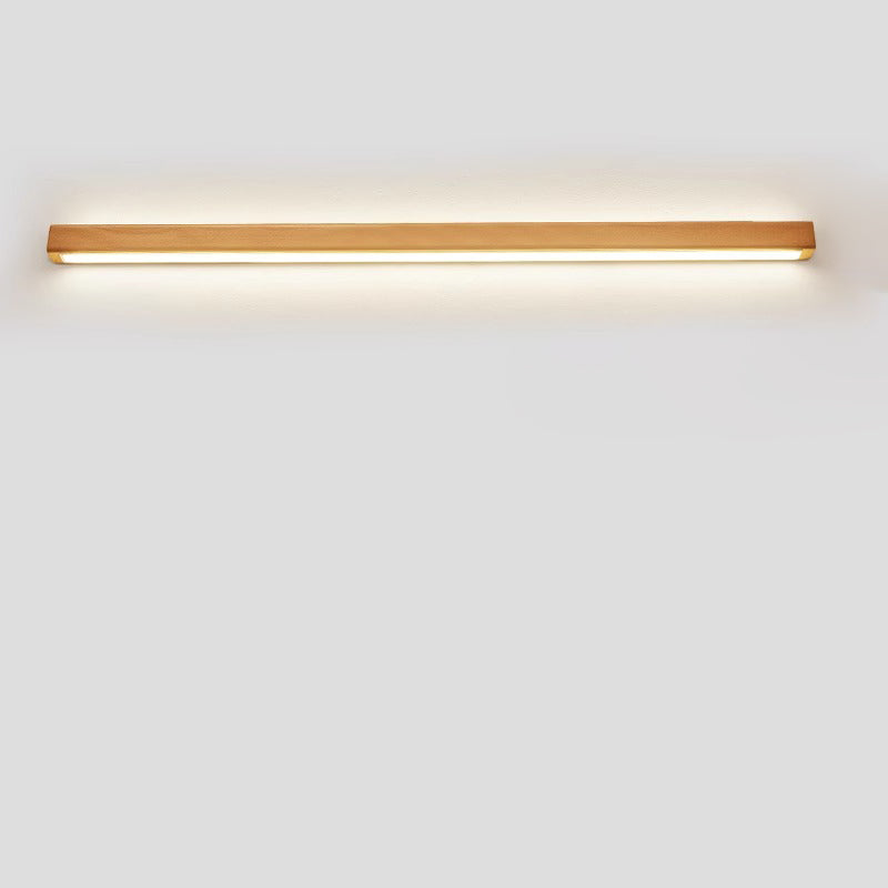 Japanese Simple Solid Wood Strip LED Wall Sconce Lamp Cuvalon
