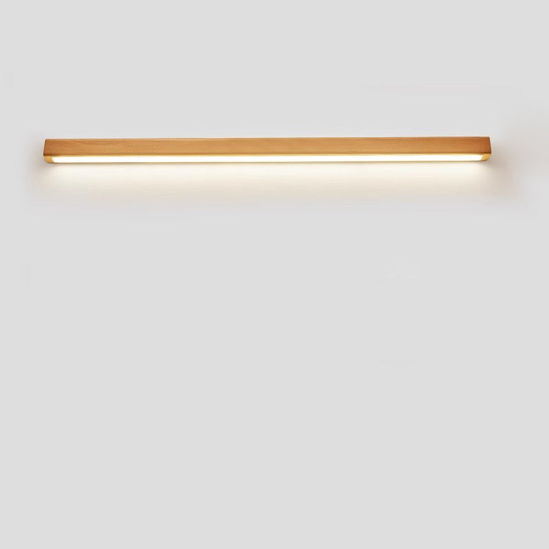 Japanese Simple Solid Wood Strip LED Wall Sconce Lamp Cuvalon