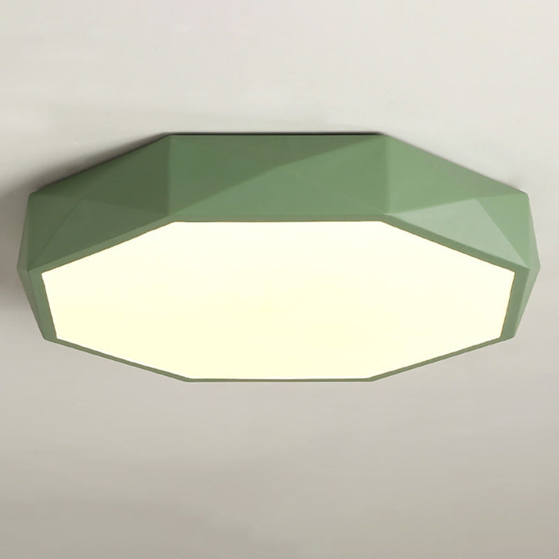 Modern Minimalist Kids Diamond Shape Iron Acrylic Shade LED Flush Mount Ceiling Light For Bedroom Cuvalon