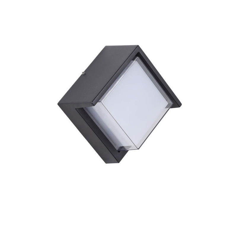 Modern Minimalist Waterproof Round Square Plastic Acrylic LED Wall Sconce Lamp For Garden Cuvalon