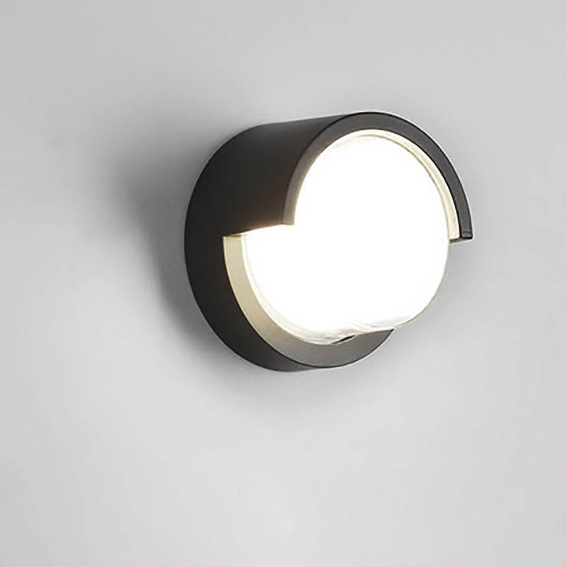 Modern Minimalist Waterproof Round Square Plastic Acrylic LED Wall Sconce Lamp For Garden Cuvalon