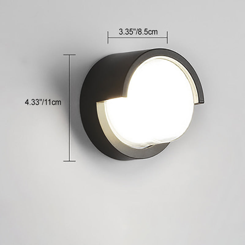 Modern Minimalist Waterproof Round Square Plastic Acrylic LED Wall Sconce Lamp For Garden Cuvalon