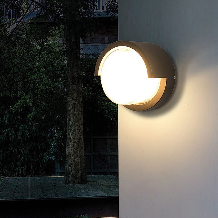 Modern Minimalist Waterproof Round Square Plastic Acrylic LED Wall Sconce Lamp For Garden Cuvalon