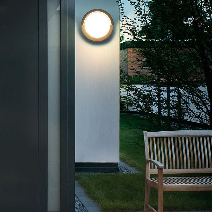 Modern Minimalist Waterproof Round Square Plastic Acrylic LED Wall Sconce Lamp For Garden Cuvalon