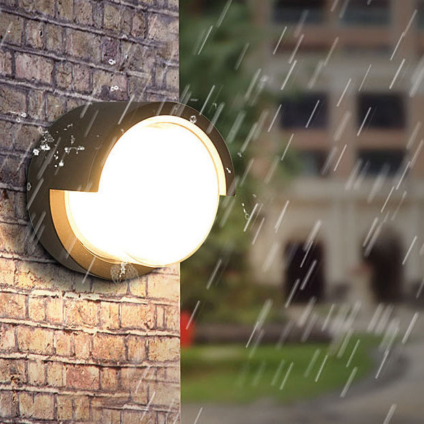 Modern Minimalist Waterproof Round Square Plastic Acrylic LED Wall Sconce Lamp For Garden Cuvalon