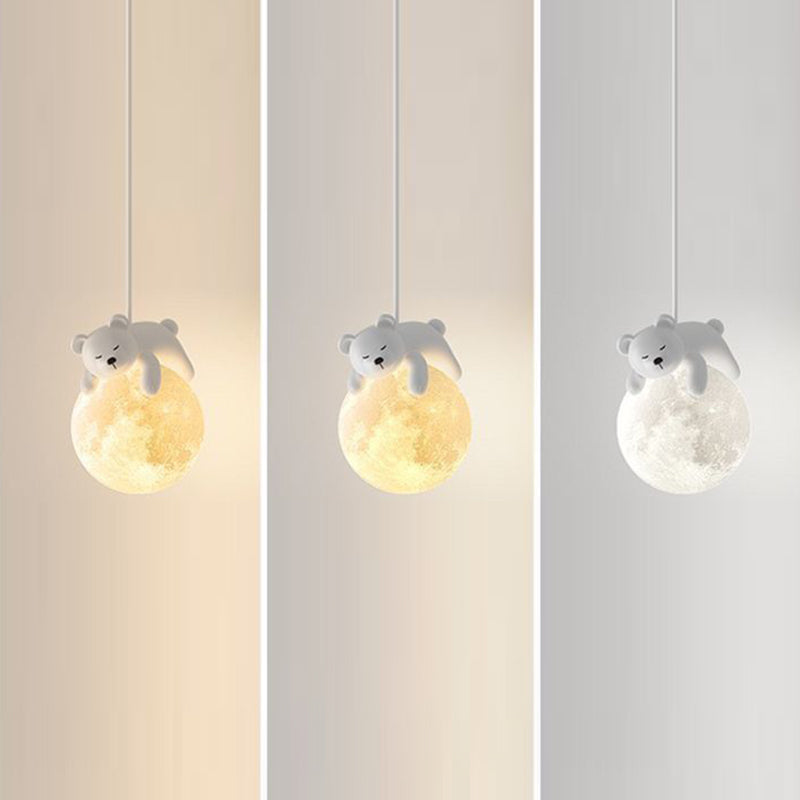 Contemporary Creative Kids Rabbit Bear Animal Iron Resin PLA 1-Light Wall Sconce Lamp For Bedroom Cuvalon