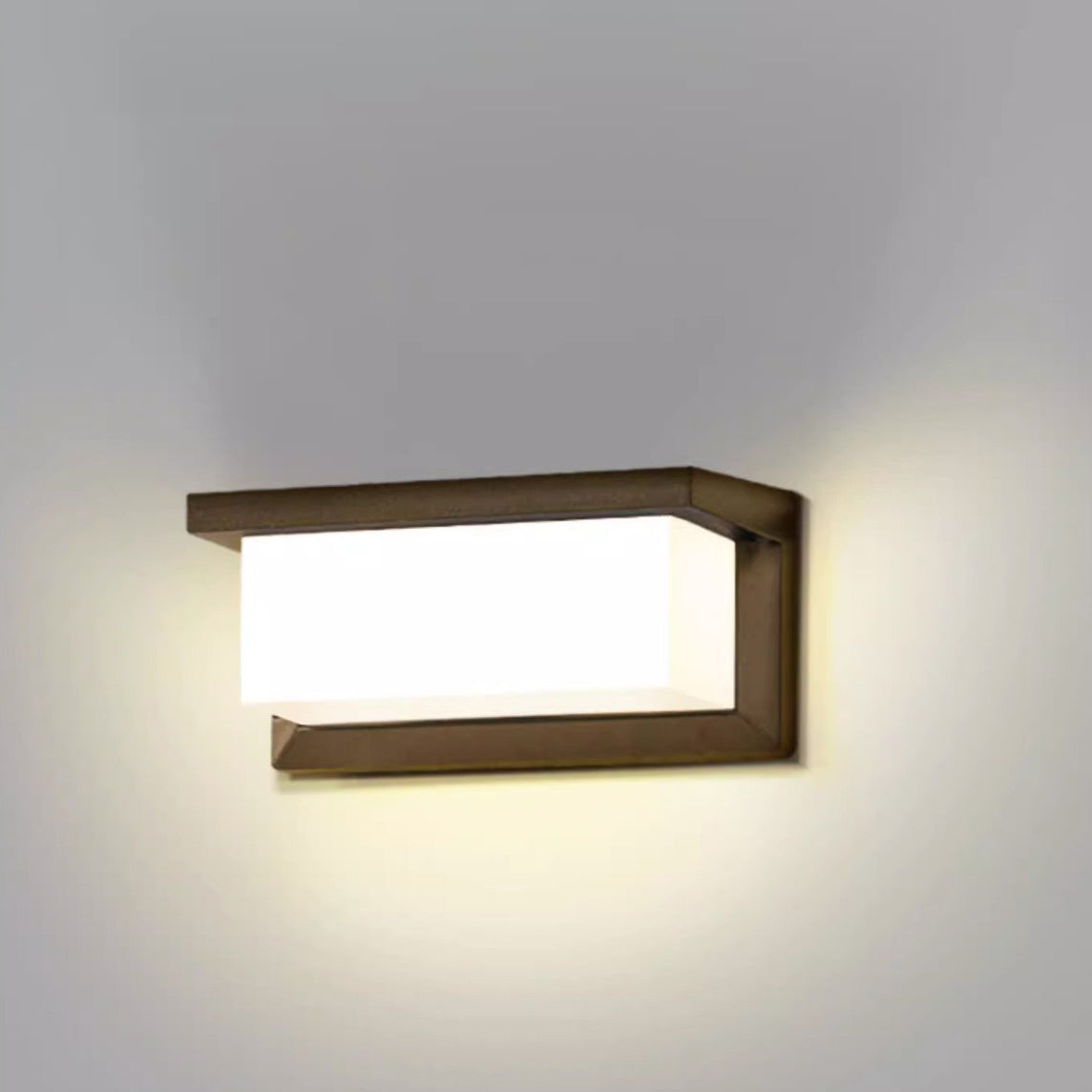 Modern Minimalist Rectangular Waterproof Aluminum LED Wall Sconce Lamp For Outdoor Patio Cuvalon