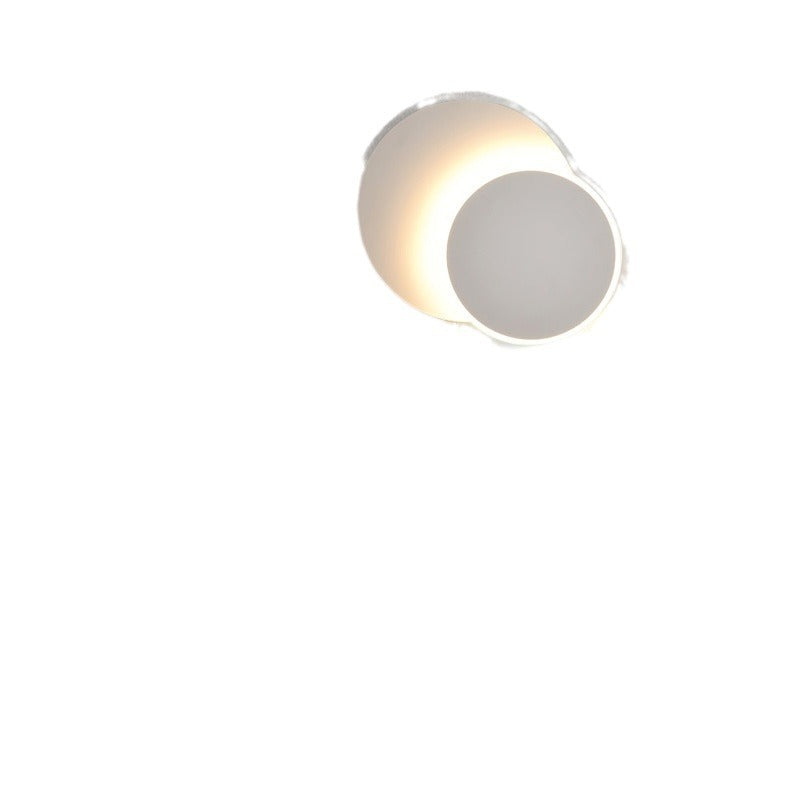 Contemporary Creative Kids Astronaut Rotating Lunar Eclipse Silicone Resin Aluminum LED Wall Sconce Lamp For Bedroom Cuvalon