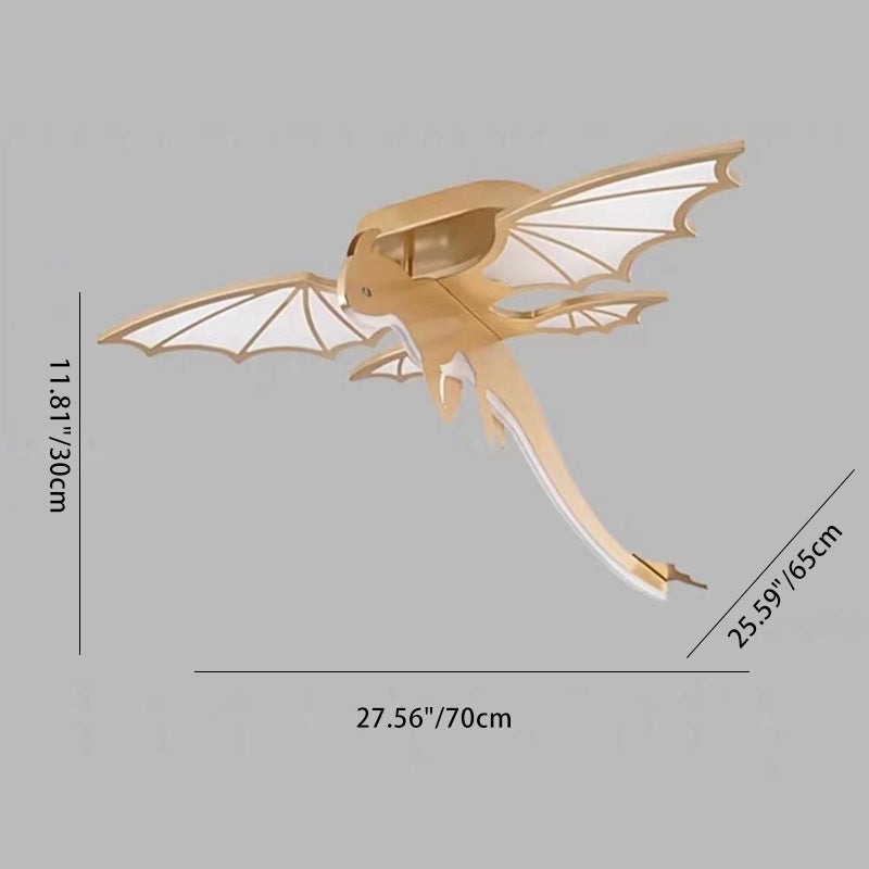 Contemporary Creative Cartoon Kids Dinosaur Oval Chassis Iron PVC Acrylic LED Semi-Flush Mount Ceiling Light Kids Light For Bedroom Cuvalon