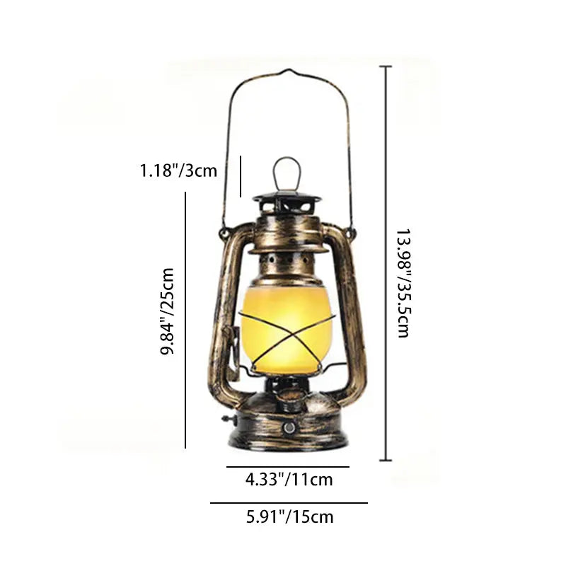 Traditional Vintage Rechargeable Cylinder Bent Tube Disc Base Iron Acrylic LED Table Lamp For Bedroom Cuvalon