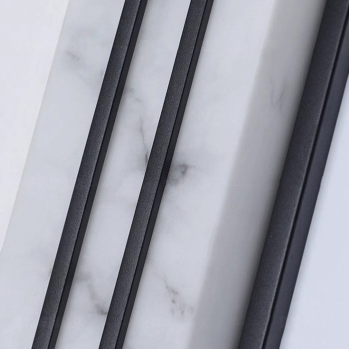 Modern Minimalist Waterproof Rectangle Long Stainless Steel Resin LED Outdoor Wall Sconce Lamp For Outdoor Patio Cuvalon