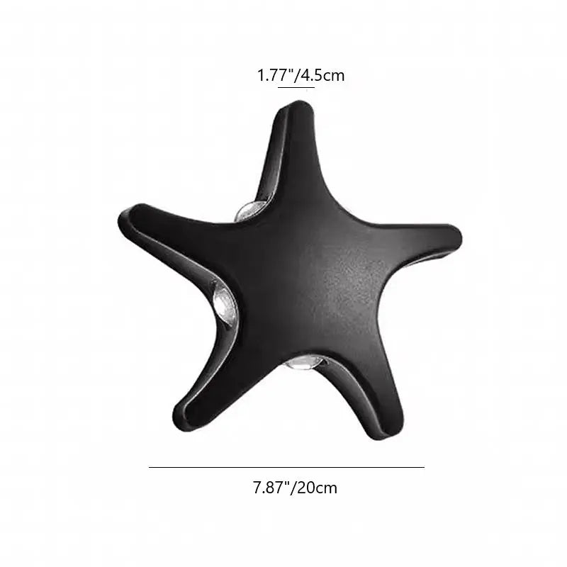 Contemporary Creative Waterproof Starfish Die-Cast Aluminum Acrylic LED Outdoor Wall Sconce Lamp For Outdoor Patio Cuvalon