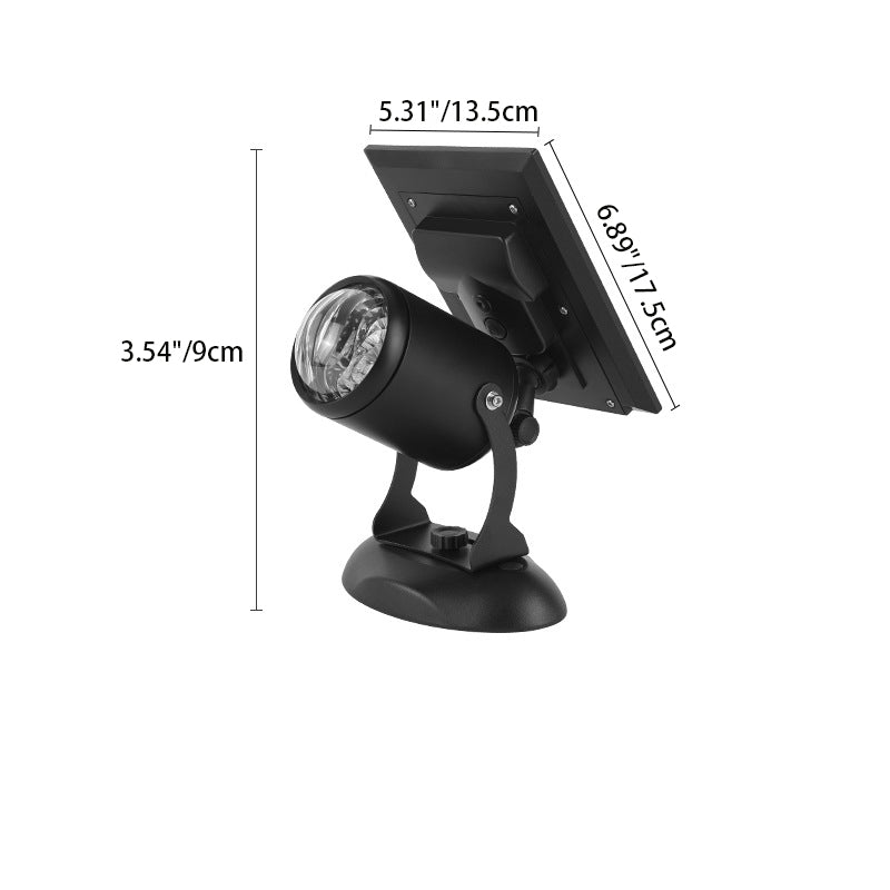 Contemporary Industrial Dynamic Rotating Aurora Aluminum LED Solar Wall Sconce Lamp Spotlight For Garden Cuvalon
