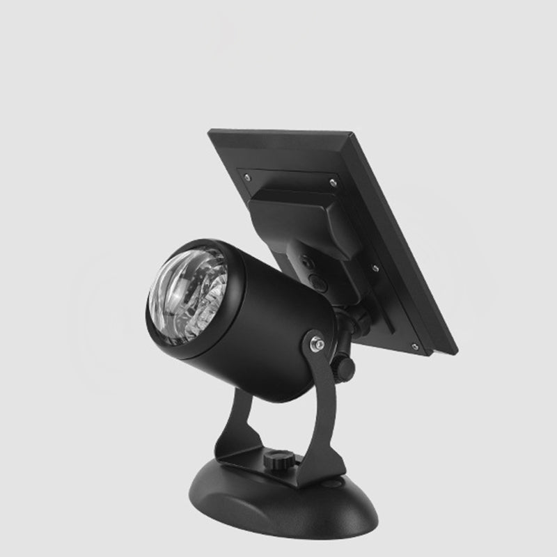Contemporary Industrial Dynamic Rotating Aurora Aluminum LED Solar Wall Sconce Lamp Spotlight For Garden Cuvalon