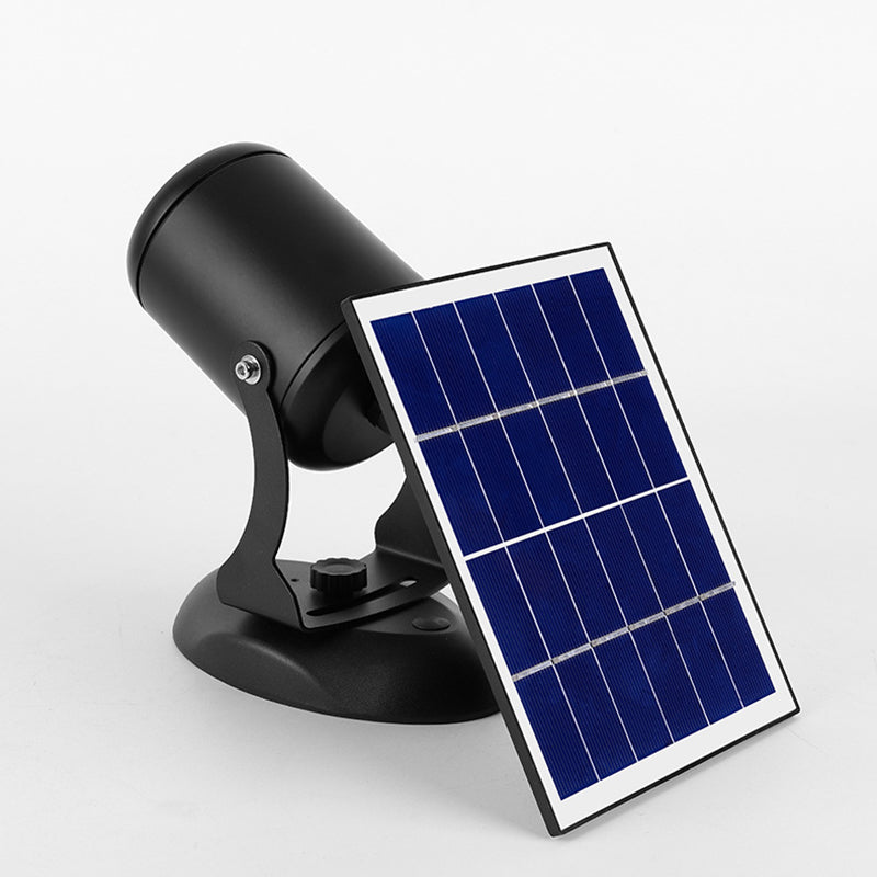 Contemporary Industrial Dynamic Rotating Aurora Aluminum LED Solar Wall Sconce Lamp Spotlight For Garden Cuvalon