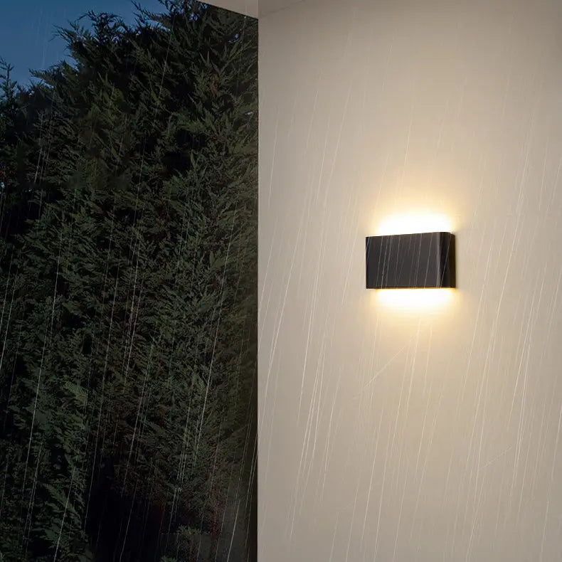 Modern Minimalist Waterproof Rectangle Aluminum LED Outdoor Wall Sconce Lamp For Outdoor Patio Cuvalon