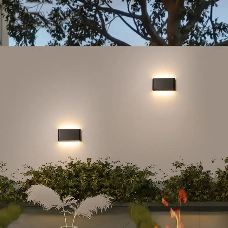 Modern Minimalist Waterproof Rectangle Aluminum LED Outdoor Wall Sconce Lamp For Outdoor Patio Cuvalon