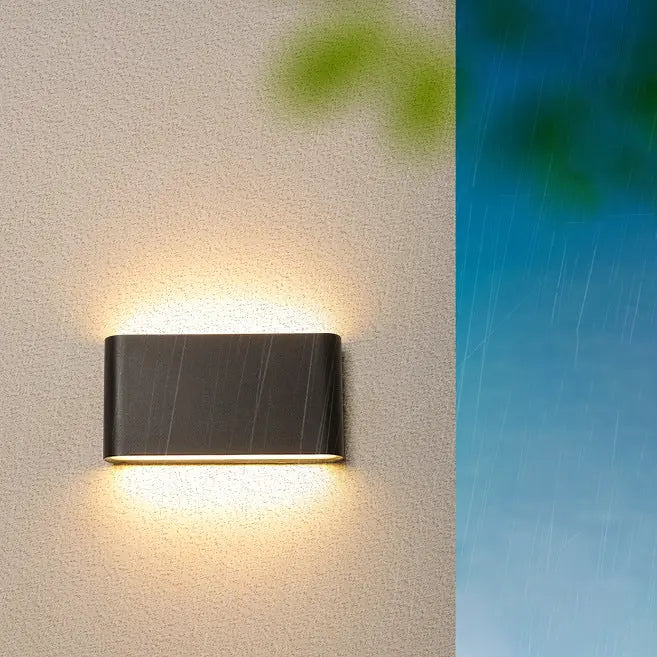 Modern Minimalist Waterproof Rectangle Aluminum LED Outdoor Wall Sconce Lamp For Outdoor Patio Cuvalon