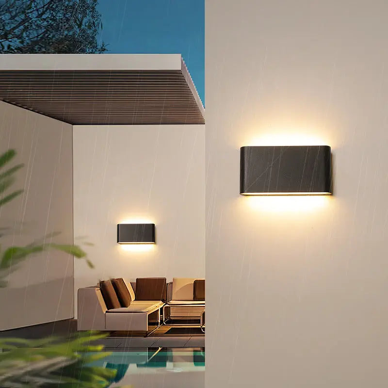 Modern Minimalist Waterproof Rectangle Aluminum LED Outdoor Wall Sconce Lamp For Outdoor Patio Cuvalon