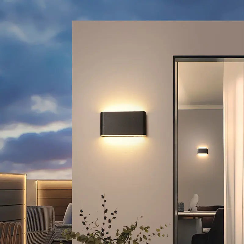 Modern Minimalist Waterproof Rectangle Aluminum LED Outdoor Wall Sconce Lamp For Outdoor Patio Cuvalon