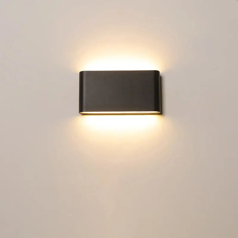 Modern Minimalist Waterproof Rectangle Aluminum LED Outdoor Wall Sconce Lamp For Outdoor Patio Cuvalon