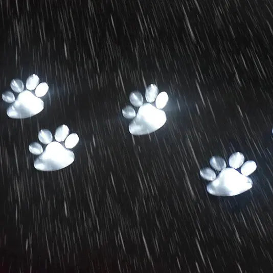 Contemporary Creative Animal Dog Paw Print LED Solar Outdoor Lawn Landscape Light For Garden Cuvalon