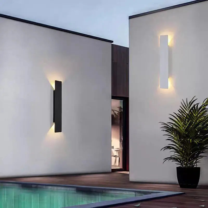 Modern Minimalist Long Strip Aluminum Acrylic LED Waterproof Wall Sconce Lamp For Outdoor Patio Cuvalon