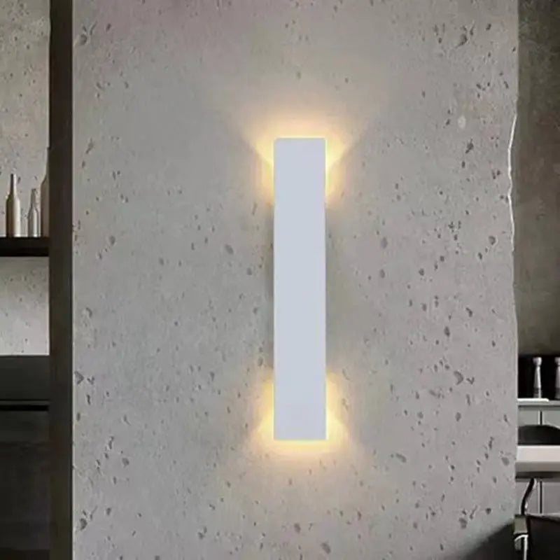 Modern Minimalist Long Strip Aluminum Acrylic LED Waterproof Wall Sconce Lamp For Outdoor Patio Cuvalon