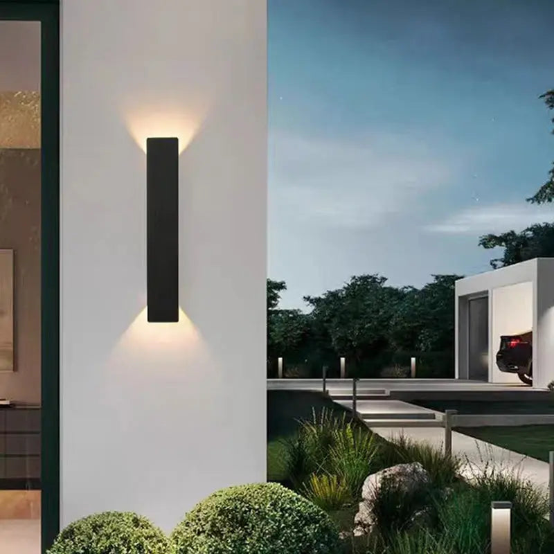 Modern Minimalist Long Strip Aluminum Acrylic LED Waterproof Wall Sconce Lamp For Outdoor Patio Cuvalon