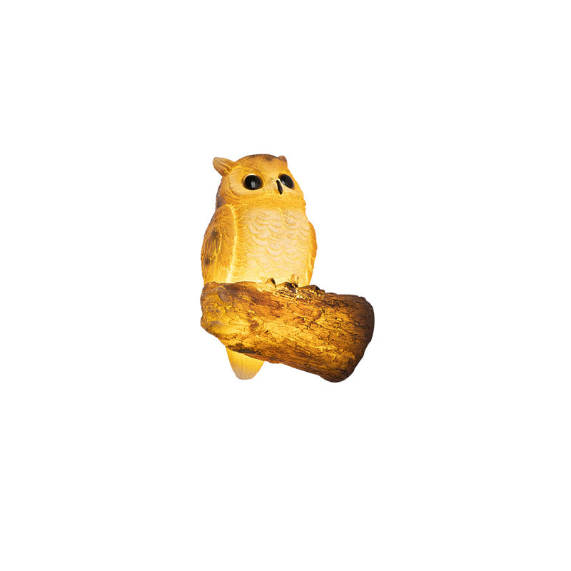Contemporary Creative Resin Imitation Animal Toucan Owl Waterproof LED Wall Sconce Lamp For Outdoor Patio Cuvalon