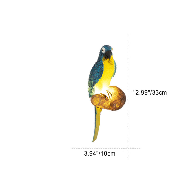 Contemporary Creative Resin Imitation Animal Toucan Owl Waterproof LED Wall Sconce Lamp For Outdoor Patio Cuvalon