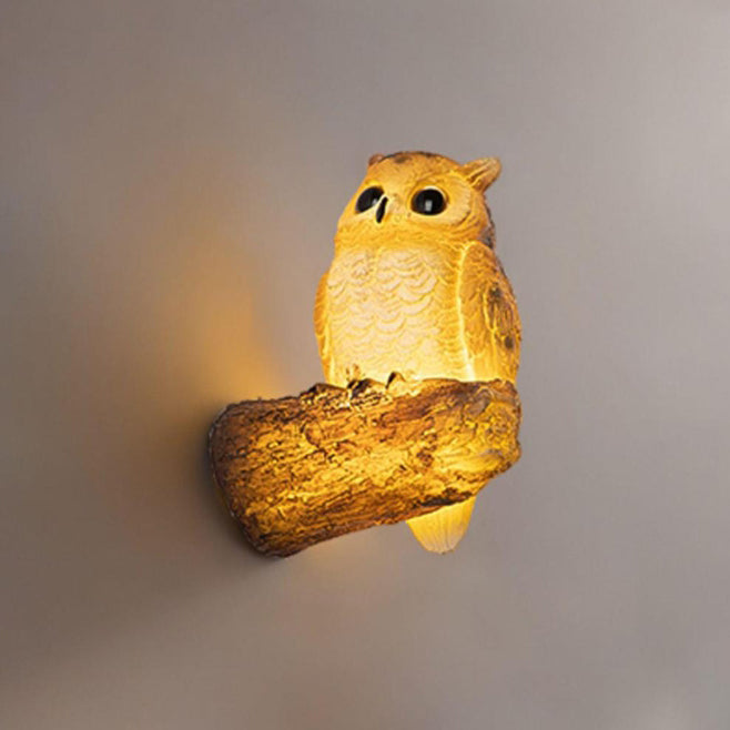 Contemporary Creative Resin Imitation Animal Toucan Owl Waterproof LED Wall Sconce Lamp For Outdoor Patio Cuvalon