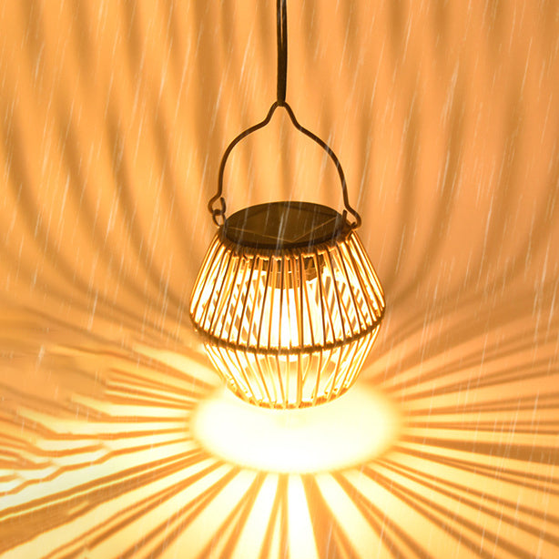 Modern Minimalist Solar Waterproof Lantern Oval ABS Hardware LED Outdoor Light For Garden Cuvalon