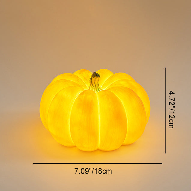Modern Art Deco Solar Waterproof Pumpkin Round Resin LED Outdoor Light For Garden Cuvalon
