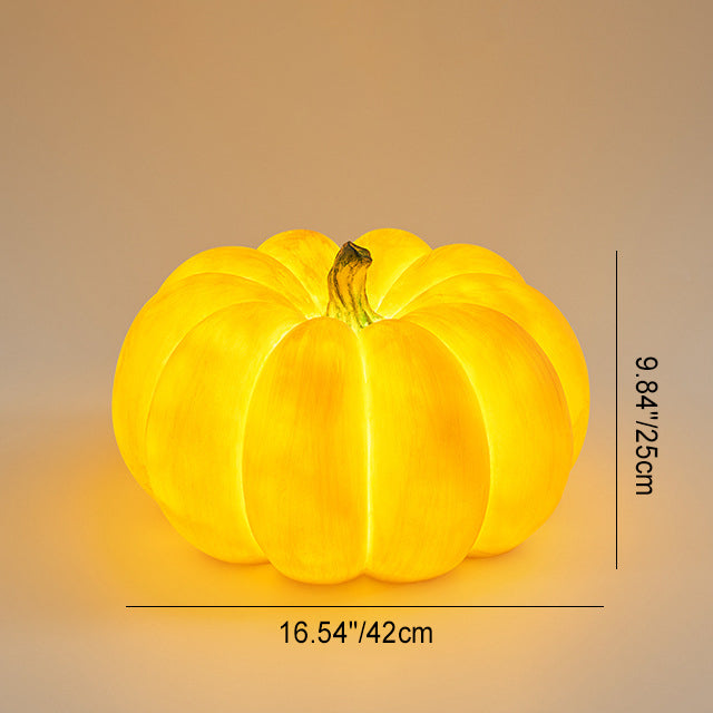 Modern Art Deco Solar Waterproof Pumpkin Round Resin LED Outdoor Light For Garden Cuvalon